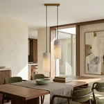 Load image into Gallery viewer, Alabresca Mid Century Alabaster Pendant Light – Multi Head Hanging Lamp for Kitchen Island