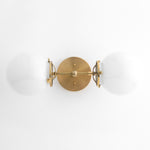Load image into Gallery viewer, Lumio Globe Art Deco Vanity Light -  Opal Globe Bathroom Sconce
