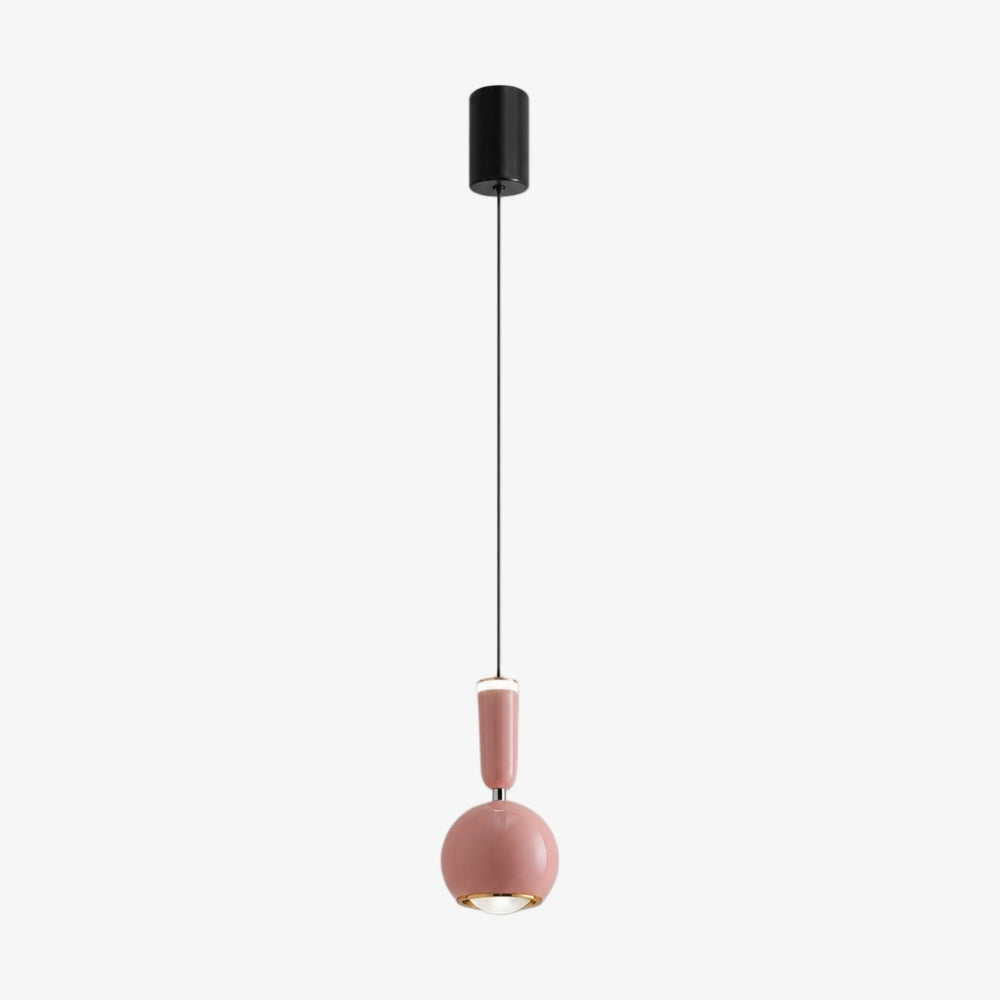 Veridia Modern Adjustable Slim Pendant Light - Metal Acrylic Hanging Lamp for Bedroom and Hallway