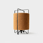 Cargar imagen en el visor de la Galería, coffee fabric woven LED table lamp on gray background