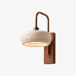 Load image into Gallery viewer, Travira Wabi Sabi Travertine Wall Sconce — Vintage for Bedroom or Living Room