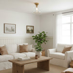 Afbeelding laden in galerijweergave, Brazara Koepel Plafondlamp - Industrieel Geribbeld en Helder Glas voor Woonkamer