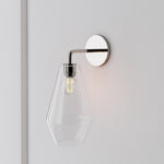 Load image into Gallery viewer, Merin Sculptural Milk Glass Geometric Wall Lamp
