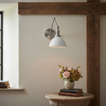 Load image into Gallery viewer, Conique Metal Vintage Industrial Swing Arm Wall Lamp - Adjustable Dome Shade for Study
