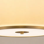 Afbeelding laden in galerijweergave, Liora Bauhaus-plafondlamp van amberkleurig glas, direct tegen het plafond