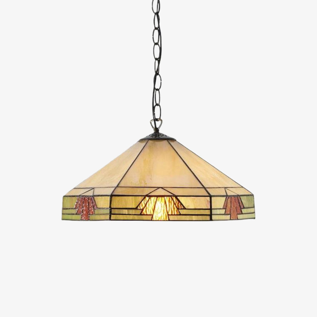 Suspension en vitrail vintage TF Nevada - Éclairage artisanal en verre d'art pour les salles à manger