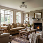 Load image into Gallery viewer, Glorica Glass Globe Light - Mid Century Semi Flush Ceiling Lamp
