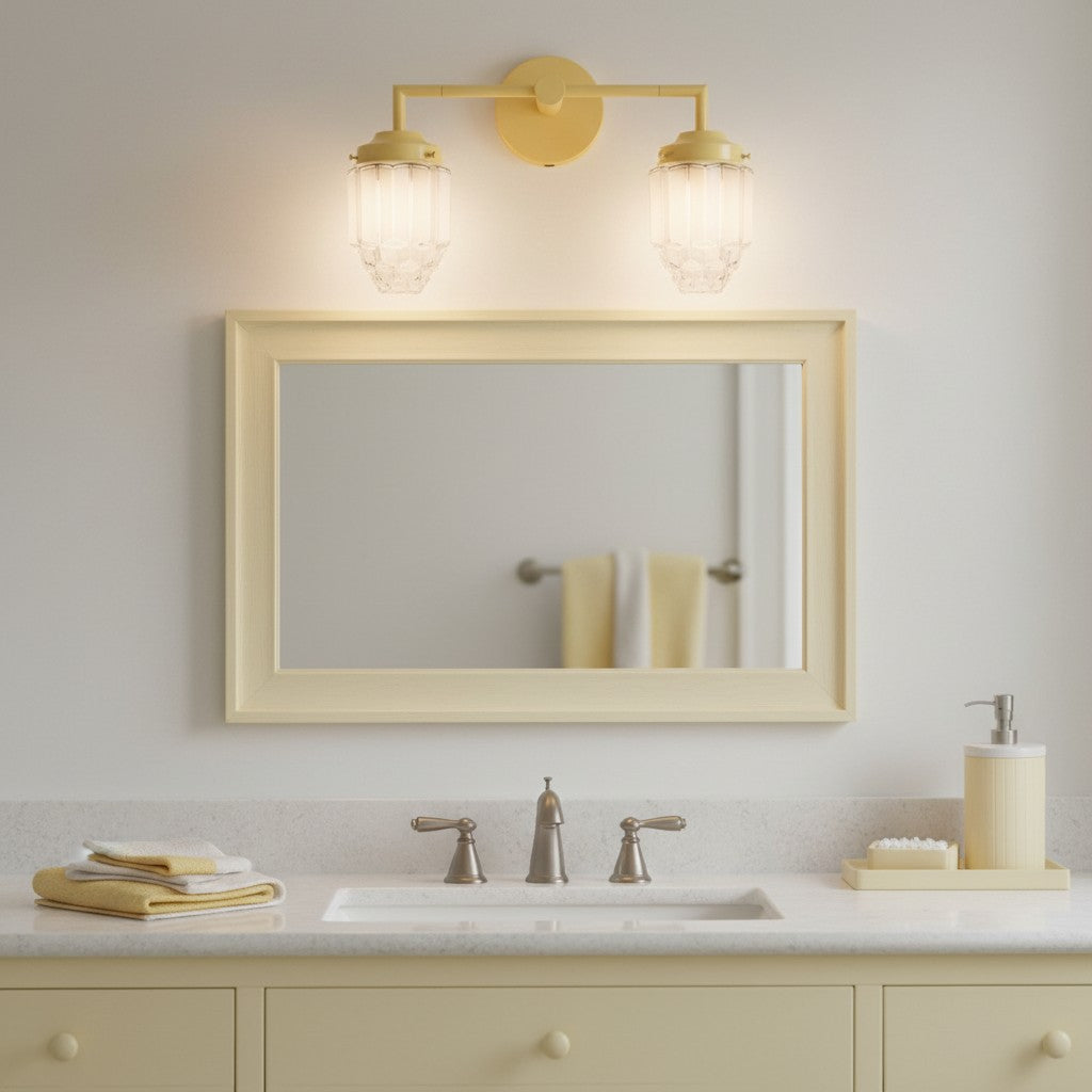 Tierlux Vertically Layered Colored Glass Wall Light for Living Room & Hallway