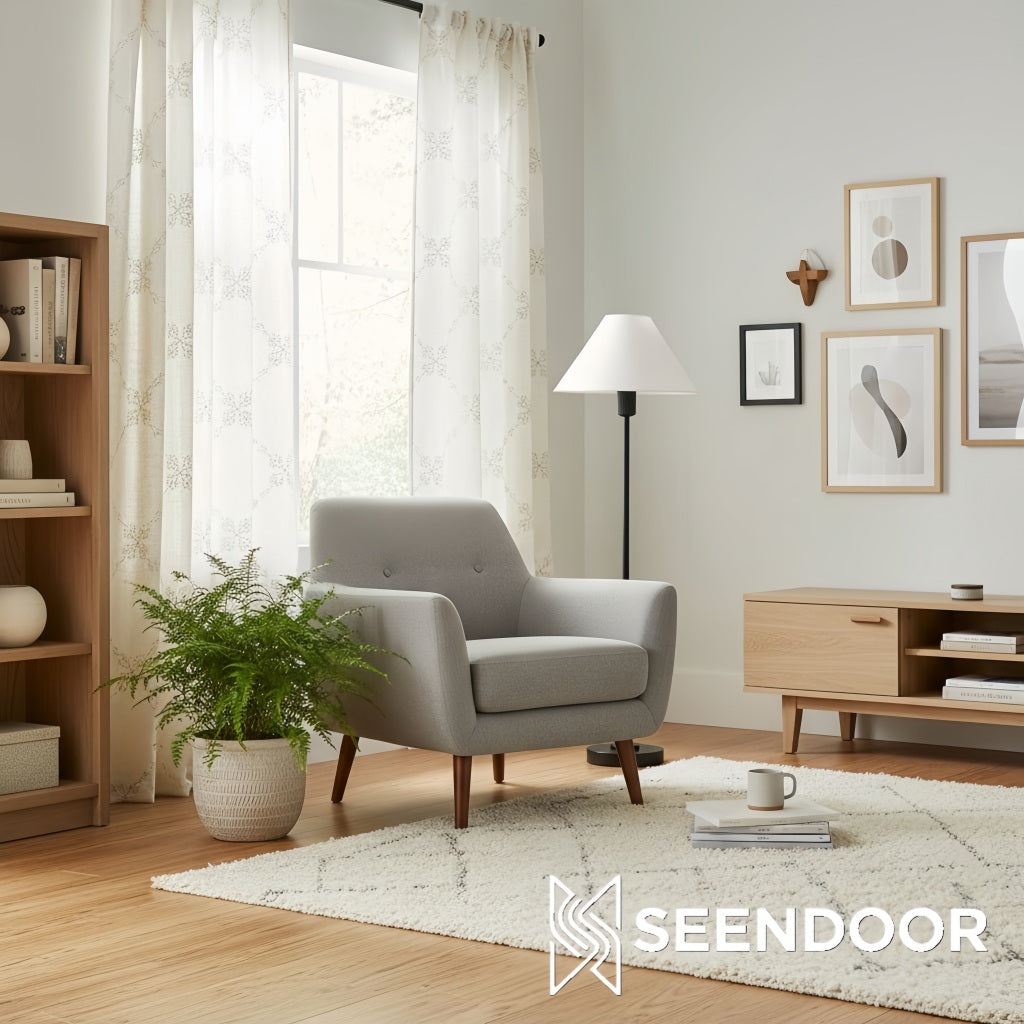 Diora Linear Base Modern Table Lamp for Living Room & Bedroom