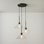 Load image into Gallery viewer, Conica 3-Light Cone Chandelier - Sculptural Glass Pendant Lighting Modern Style
