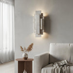 Afbeelding laden in galerijweergave, Kelsar Rechthoekige Wandlamp - Goud- en Zilverafwerkingen voor Woonkamer of Slaapkamer