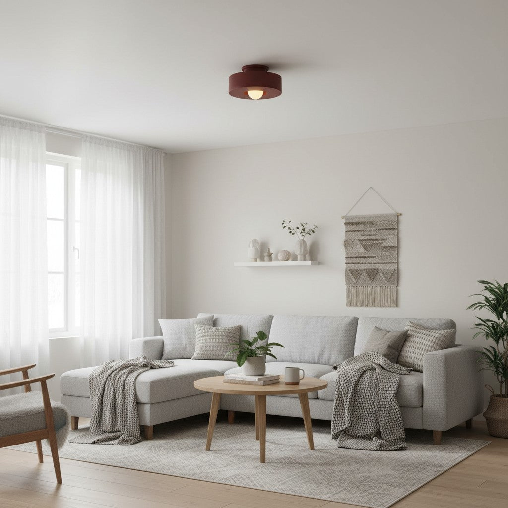 Lámpara de Techo Redonda Nórdica Nordyra – Iluminación Moderna Minimalista para Espacios Habitables N57