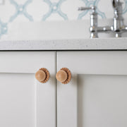 Semi-circular Rattan Handle Wooden Cabinet Pulls With Petite Bohemian Style-Seendoor