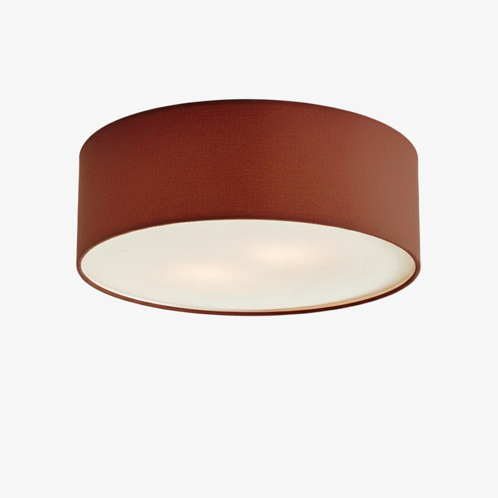 Lampada da soffitto con paralume in tessuto organico Dumora per soggiorno e sala da pranzo