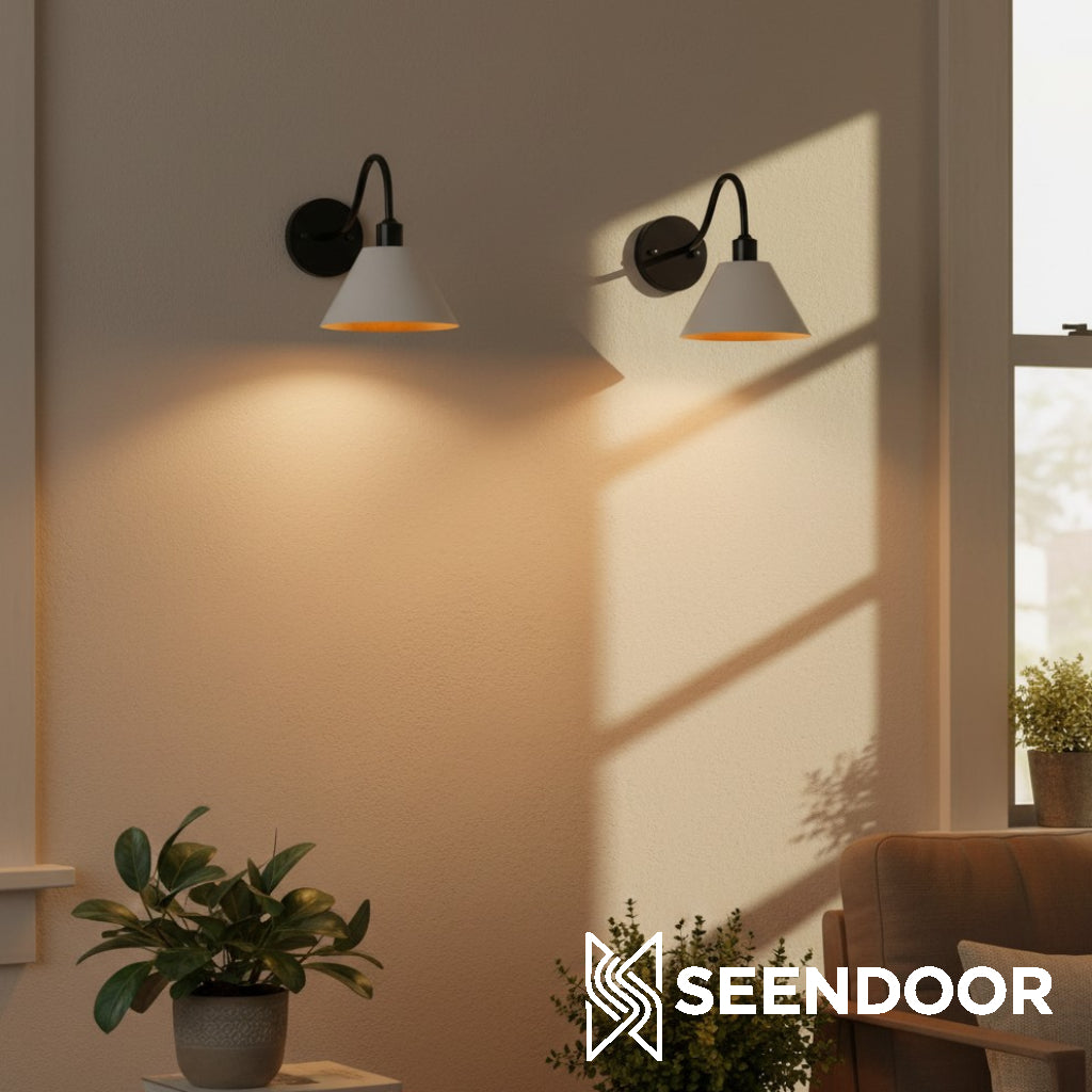 Penia Moderne Klassieke Industriële Afgeschuinde Wandlamp