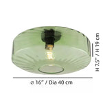 Afbeelding laden in galerijweergave, Cocytus Mid-Century Moderne Drum Watergolf Glas Plafondlamp