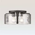 Afbeelding laden in galerijweergave, Lucien Moderne Golfglas Trommel Plafondlamp