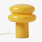 Afbeelding laden in galerijweergave, Opal Art Deco melkachtig witte glazen tafellamp voor slaapkamer &amp; woonkamer
