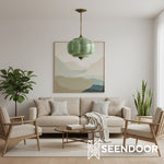 Load image into Gallery viewer, Eloise Vintage Glass Chandelier - Milk Glass Home Accent
