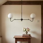 Load image into Gallery viewer, Glorica Glass Linear Modern Chandelier for Kitchen &amp; Living Room
