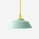 Carica l'immagine nella visualizzazione Galleria, Memphis pendant with mint green shade and yellow cord