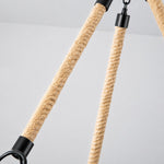 Load image into Gallery viewer, Industrial Rope Chandelier with Adjustable Rounded Heads