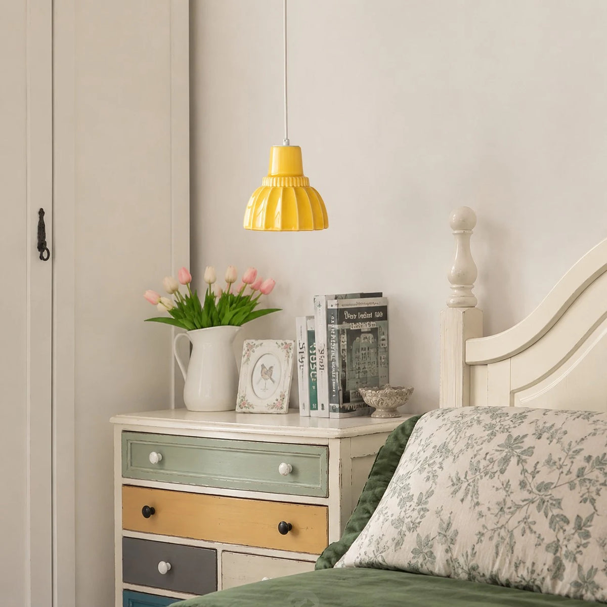 Ceramic pendant in room setting
