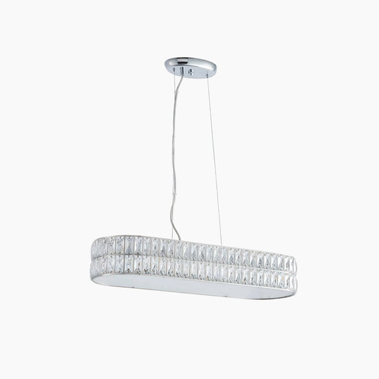 Glomara Stijl Geometrische Kristallen Hanglamp – Glamoureus Eetkamer Middelpunt