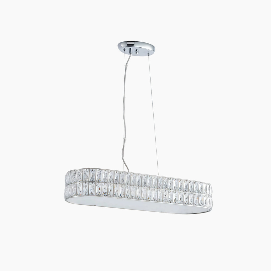 Glomara Stijl Geometrische Kristallen Hanglamp – Glamoureus Eetkamer Middelpunt