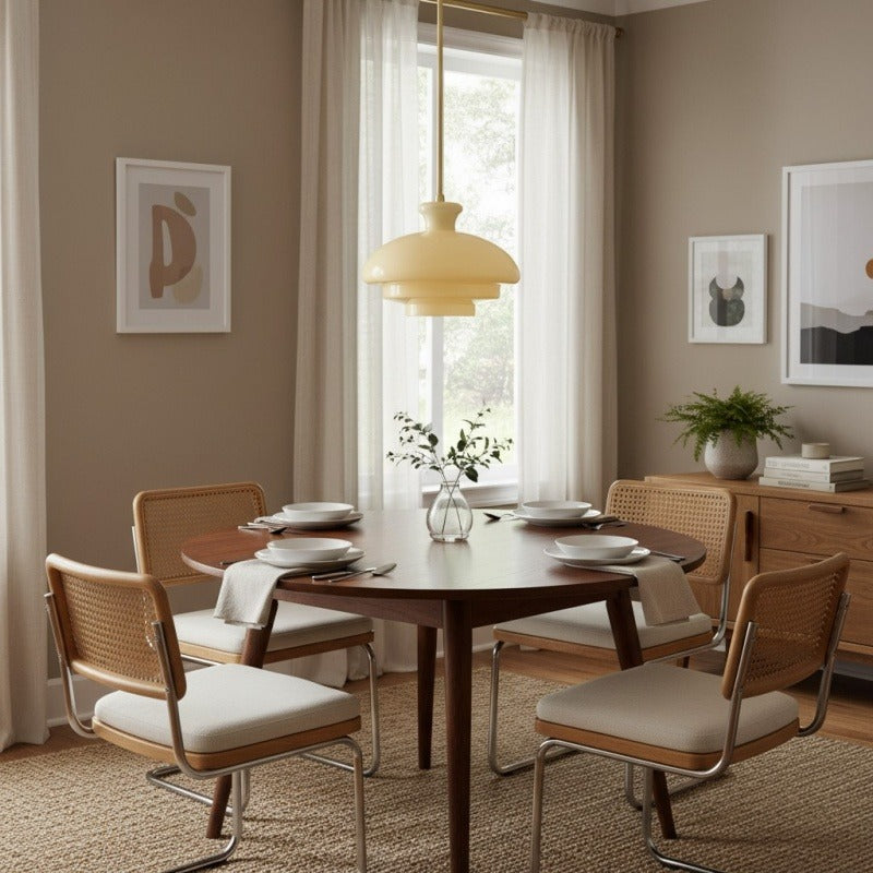 Lampe suspendue décorative HaloVita – Suspension minimaliste en métal et verre pour espaces de vie