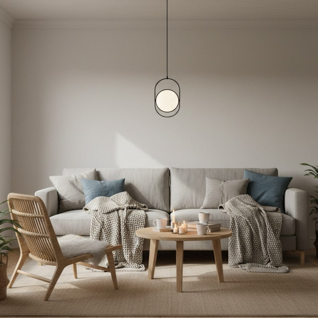 Kuvia Lampada a Sospensione Elegante – Lampada a Sospensione in Vetro Raffinata per Cucina e Aree Lounge N67