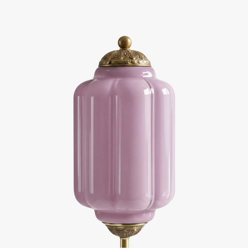 Eloise Strukturierte Glas-Kürbis-inspirierte Stehlampe - Organische Kunstfertigkeit und Retro-Stil für Wohnzimmer