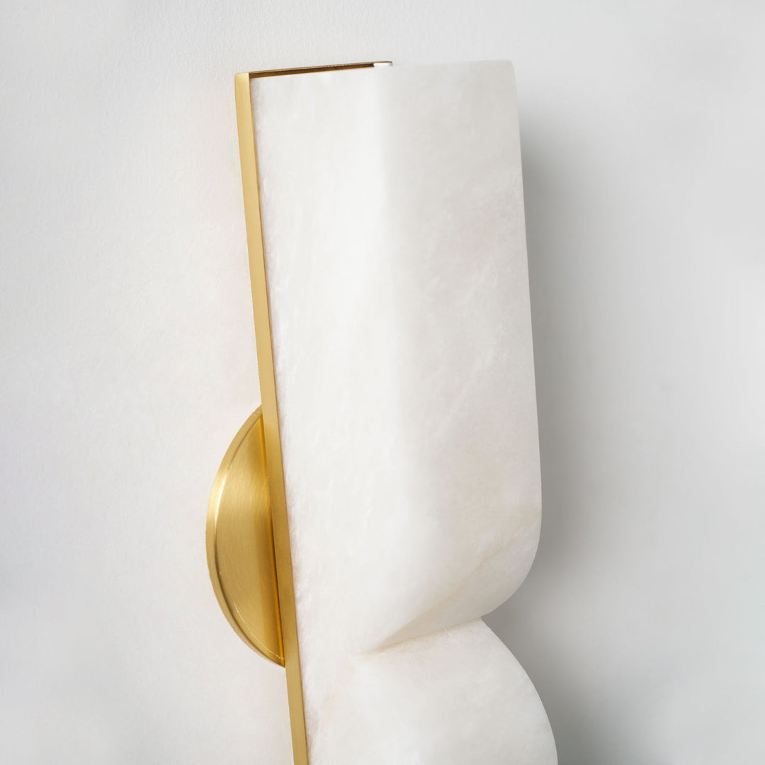 Rechteckige Alabaster-Wandleuchte