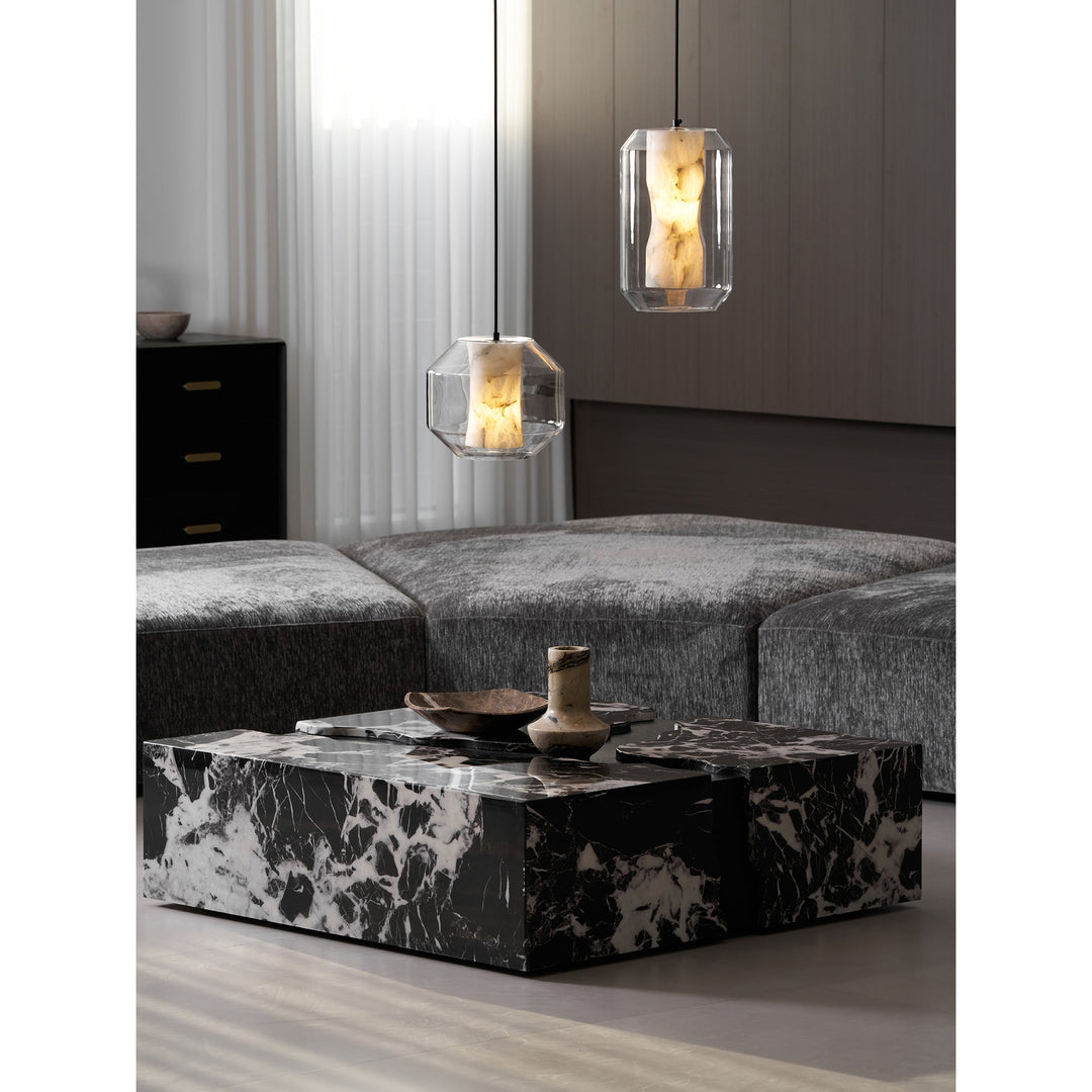 Glas Alabaster-Pendelleuchte
