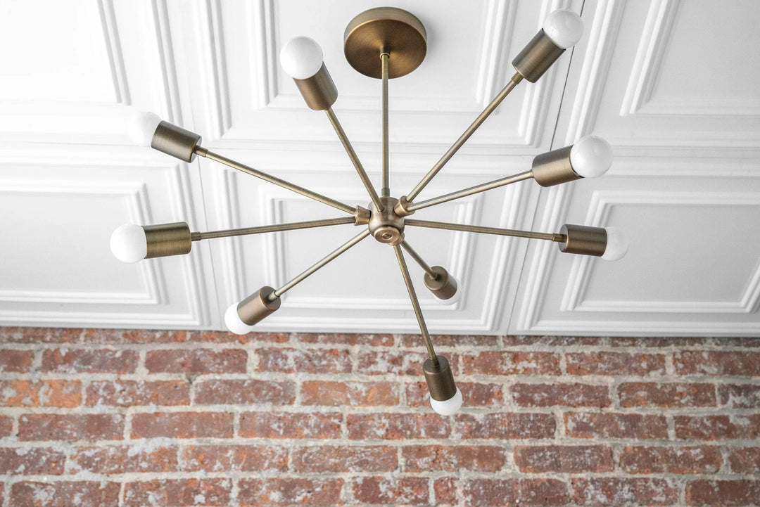 Mobilux Line Modern Chandelier - Mid Century Ceiling Light Fixture