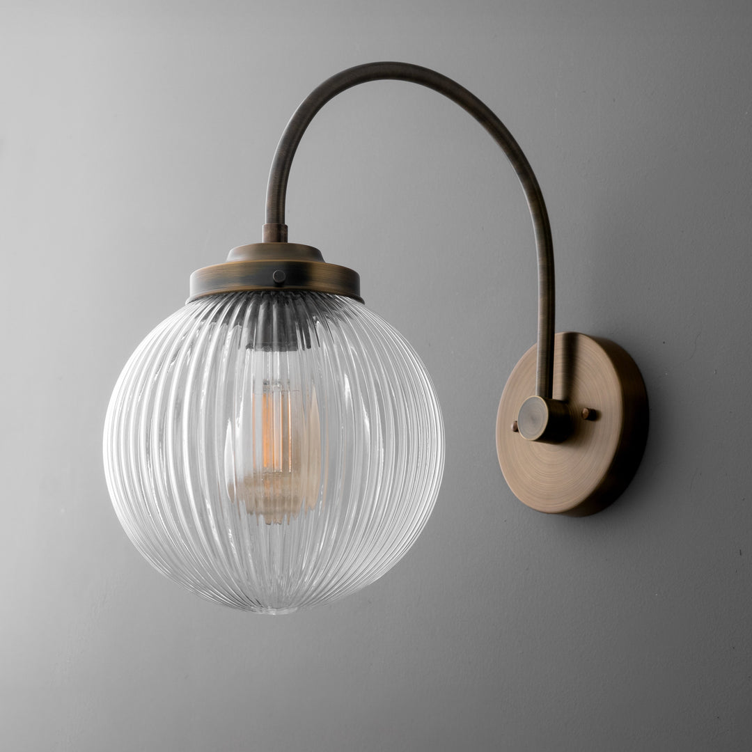 Glorica Spherical Contemporary Wall Light for Hallway & Entryway