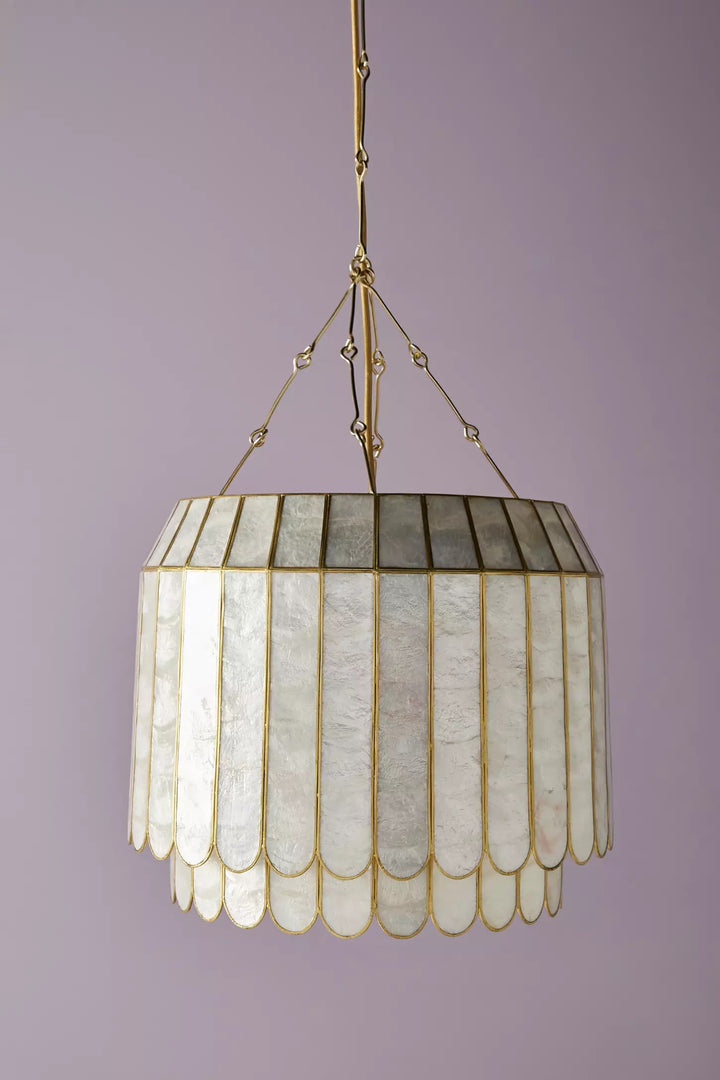 Lumica Capiz Facet Hanglamp - Elegant Natuurlijk Schelpenontwerp