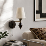 Carica l'immagine nella visualizzazione Galleria, Sofa-side scene with ash wood glass wall sconce