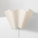 Load image into Gallery viewer, Oslan Modern Plug-In Sconce - Scalloped Ivory Linen Shade Wall Lamp
