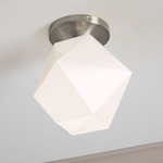 Load image into Gallery viewer, Talvior Sculptural Flush Mount Ceiling Light – Faceted Glass for Modern Interiors
