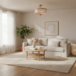 Cargar imagen en el visor de la galería, Beveline 3 luces redondo semi empotrado - Pantalla de vidrio facetado acabado metálico para pasillos y dormitorios