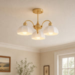 Load image into Gallery viewer, Milk Glass Chandelier