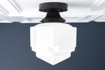 Load image into Gallery viewer, Geotower Glass Art Deco Ceiling Light - Glass Fixture - Elegant Home Lighting
