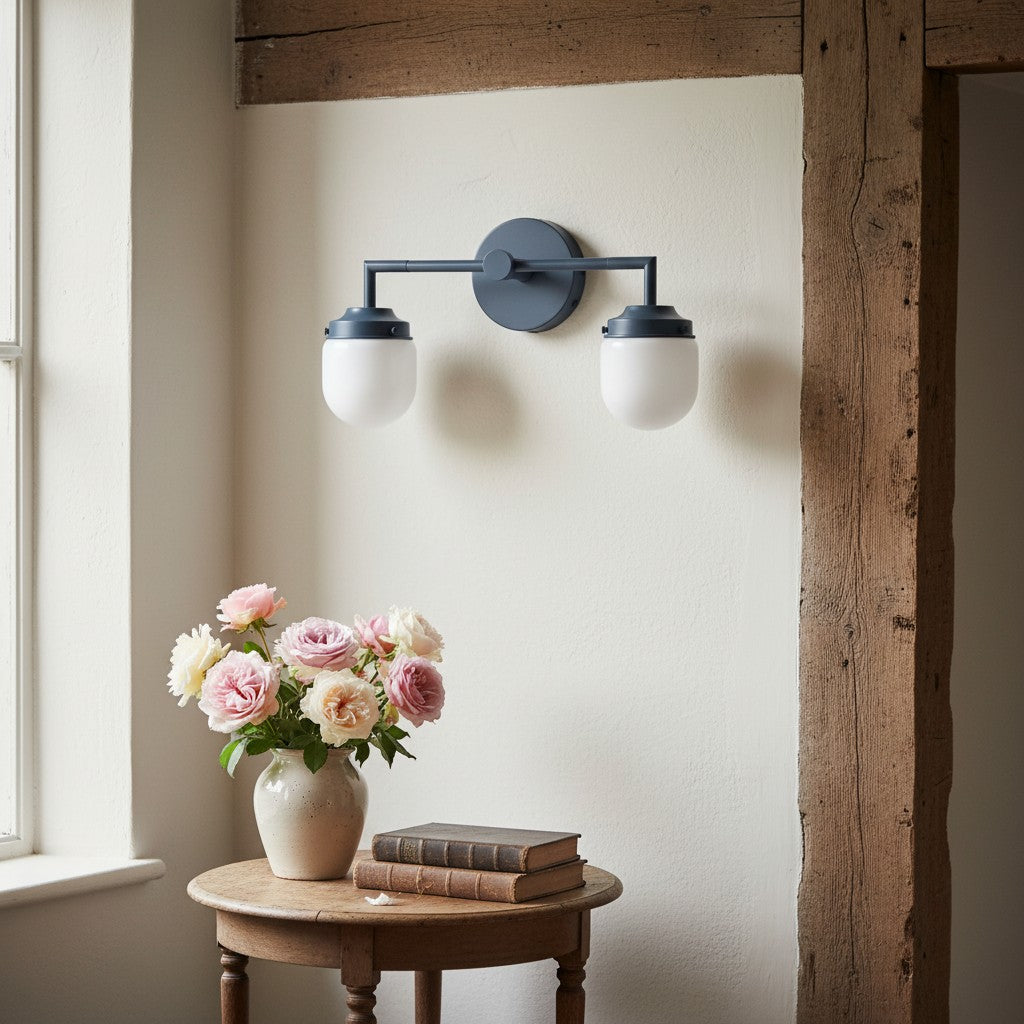 Opalume Globe Shade Modern Vanity Light for Bathroom & Dressing Room