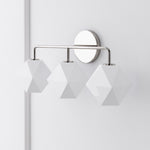 Load image into Gallery viewer, Talvior Geometric Modern Bathroom Sconce - Faceted Shade Light in Luxe Finishes
