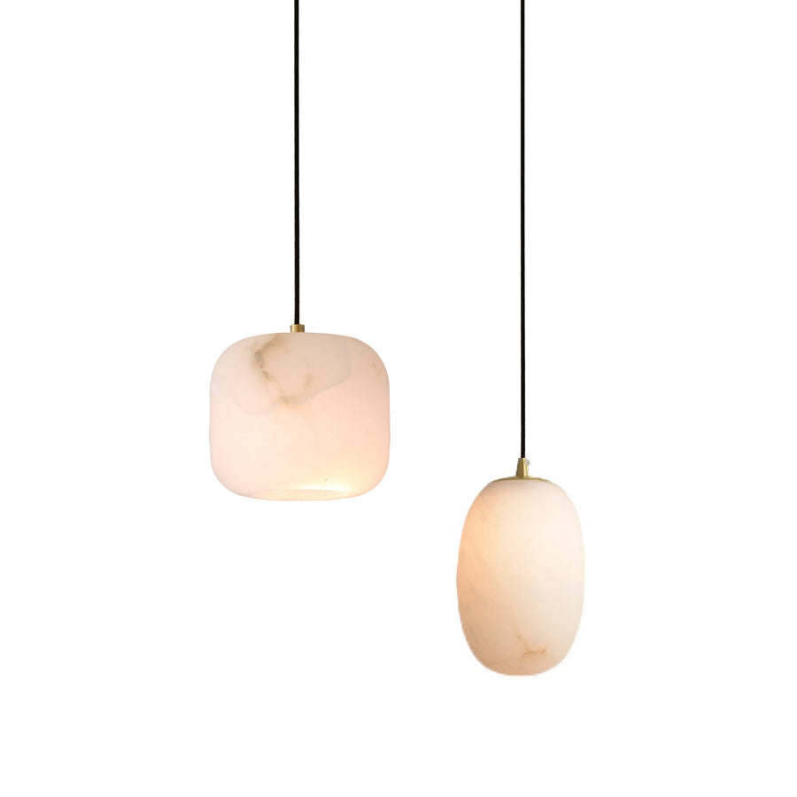 Lampa wisząca nocna z alabastru