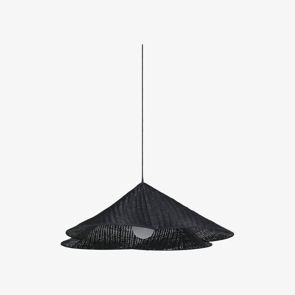 Wickara Natürliche Rattan Geflochtene Pendelleuchte – Boho-Chic Hängelampe für Wohn- und Esszimmer