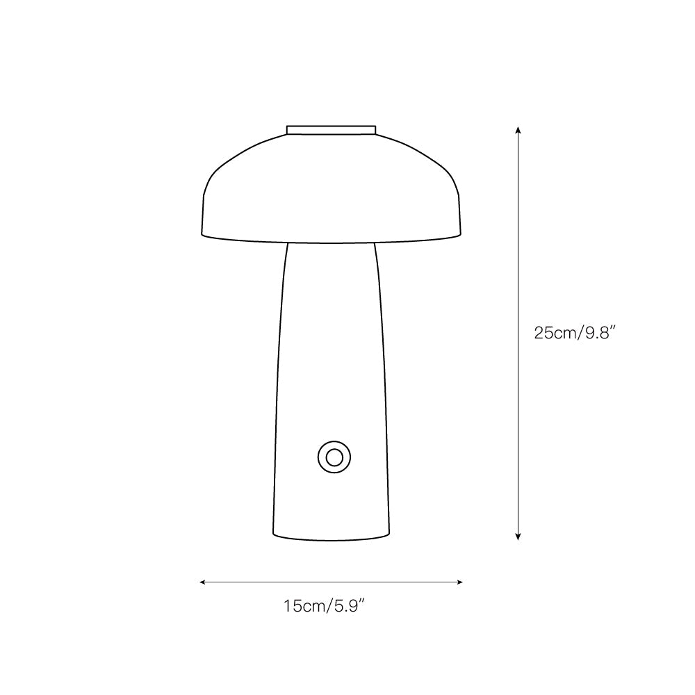 Lampada da tavolo Leon Mushroom (batteria integrata)