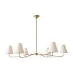 Load image into Gallery viewer, Fibura Metal Modern Linen Shade Linear Chandelier - Clean Lines
