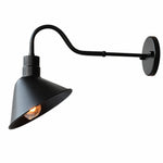 Załaduj obraz do przeglądarki galerii, Cone shade outdoor wall sconce in black finish